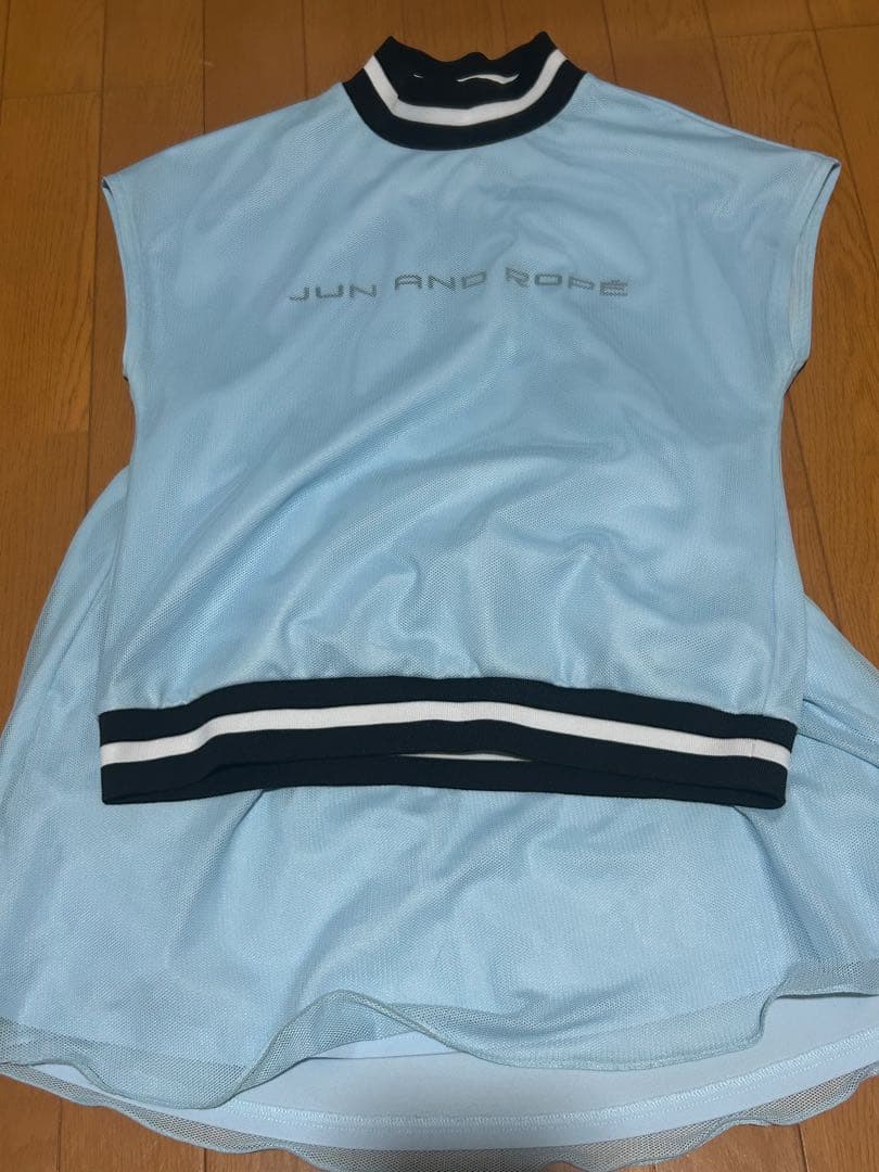JUN&ROPE ジュンアンドロペ　レディースセットアップメッシュブルー