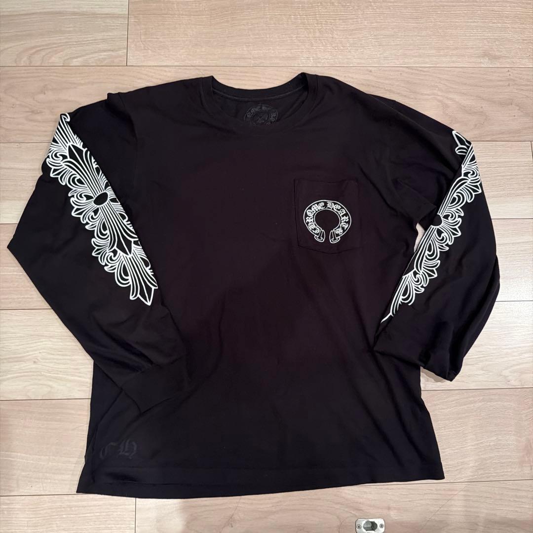 国内正規品　クロムハーツ　フローラルクロスホースシュー　ロングスリーブTシャツ