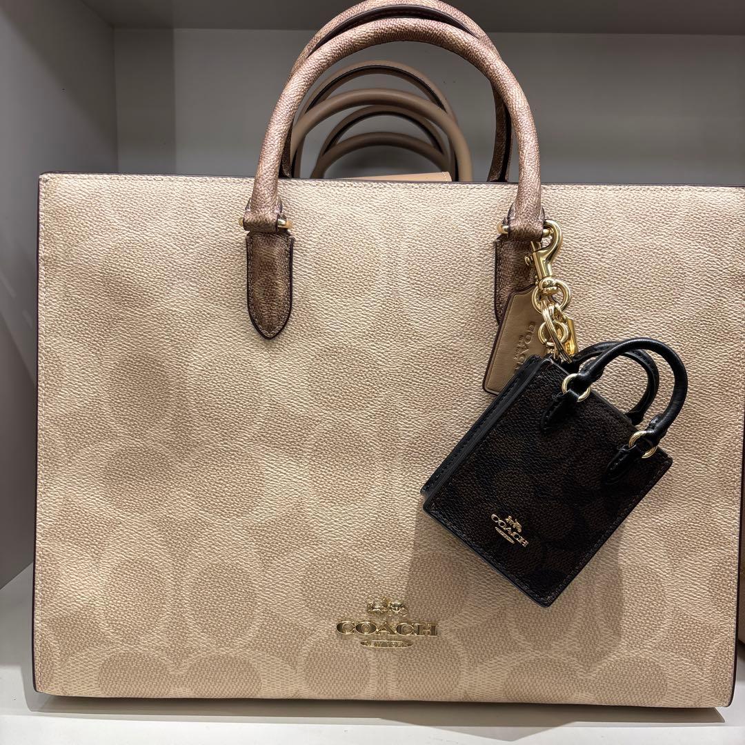 COACH ミニトート バッグチャーム　キーホルダー　シグネチャー