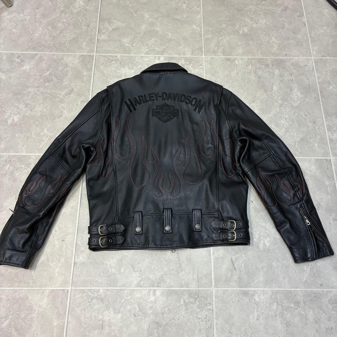 s*i様 Harley-Davidson　レザージャケット　ファイヤーパターン