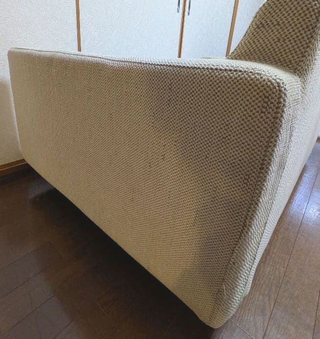 無印良品 スリムアームソファ 2.5シーター 羽根×ポケコ