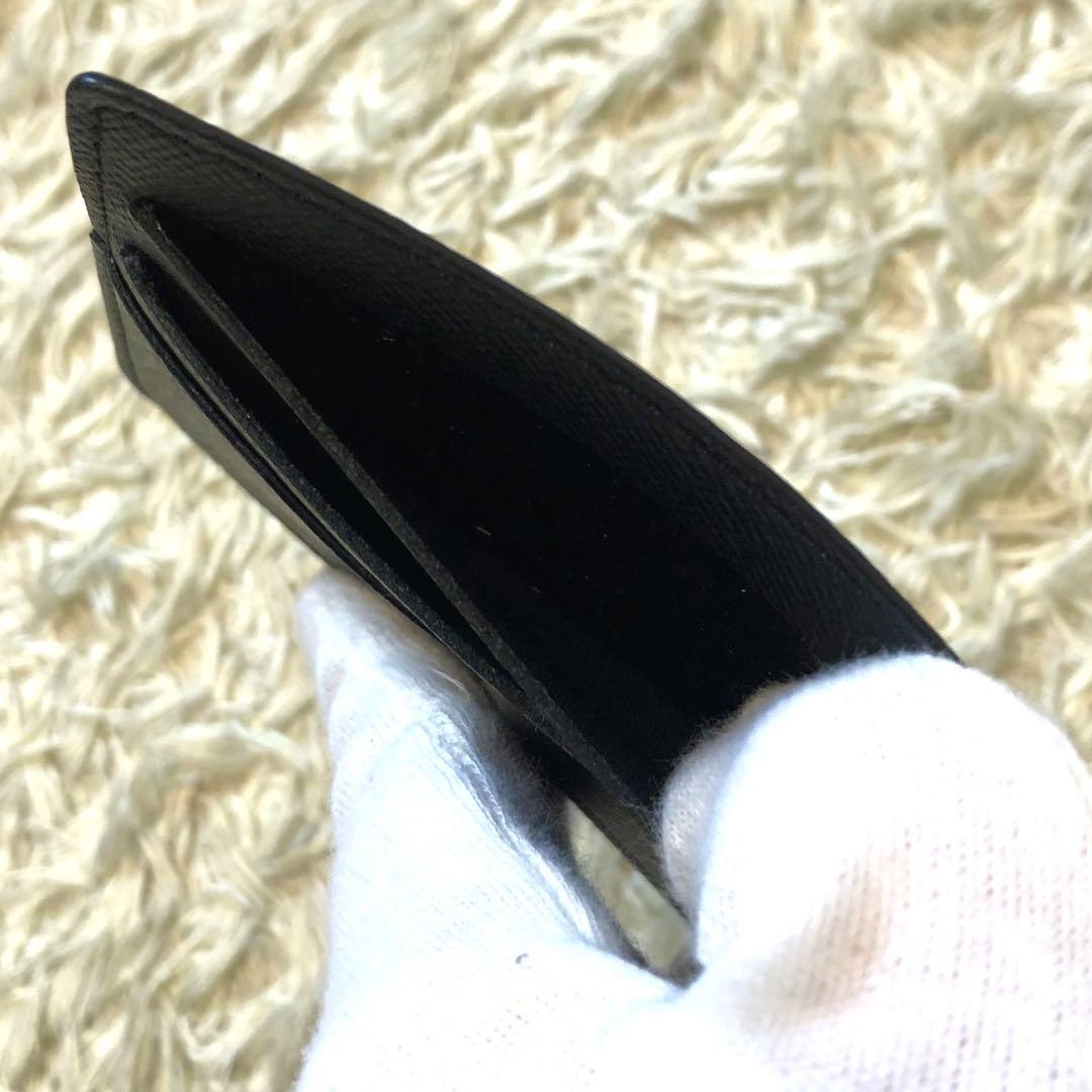 極美品✨ルイヴィトン タイガ　マネークリップ　レザー　折り財布 ブラック