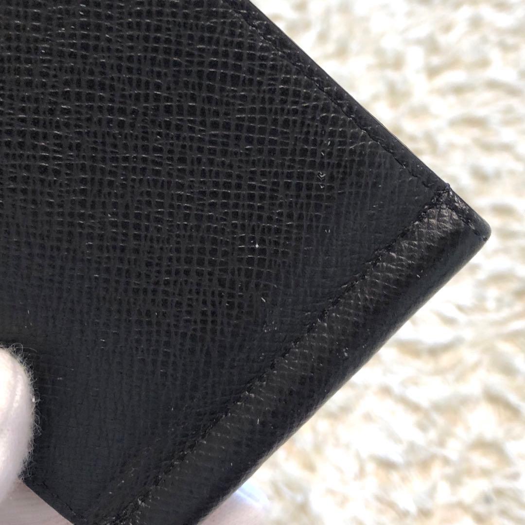 極美品✨ルイヴィトン タイガ　マネークリップ　レザー　折り財布 ブラック