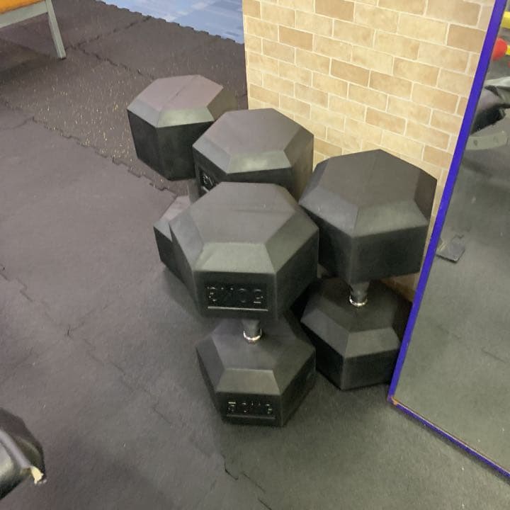 ラバーヘックスダンベル  37.5kg 2個