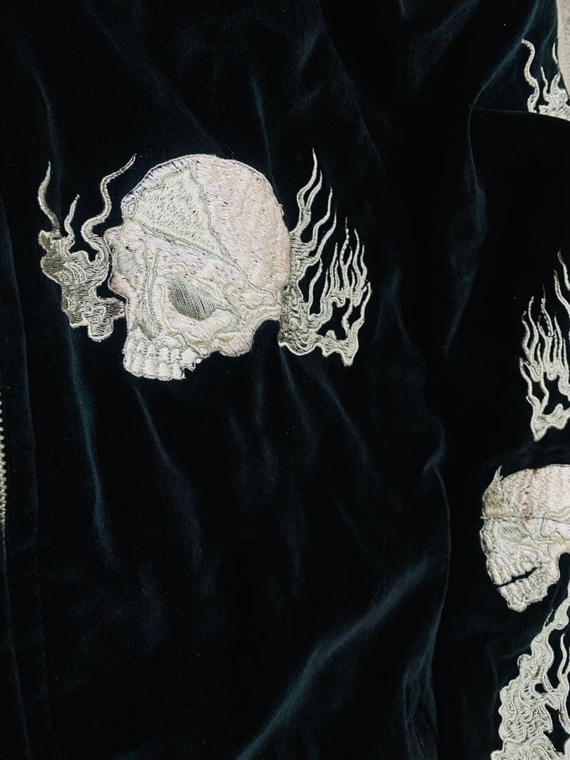 Back Street Crawler 日本　限定　スカジャン スカル　別珍