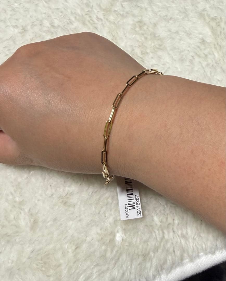 18kゴールドリンクチェーンブレスレット