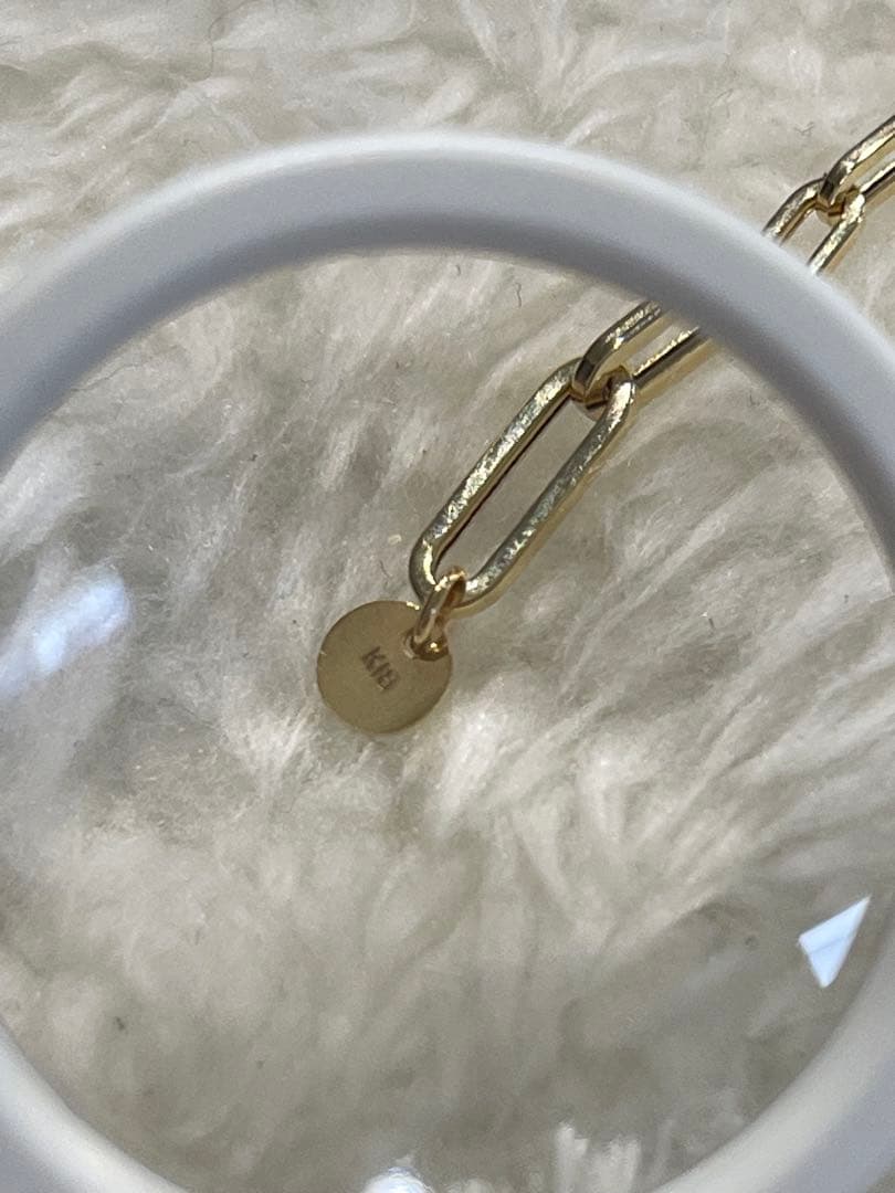 18kゴールドリンクチェーンブレスレット