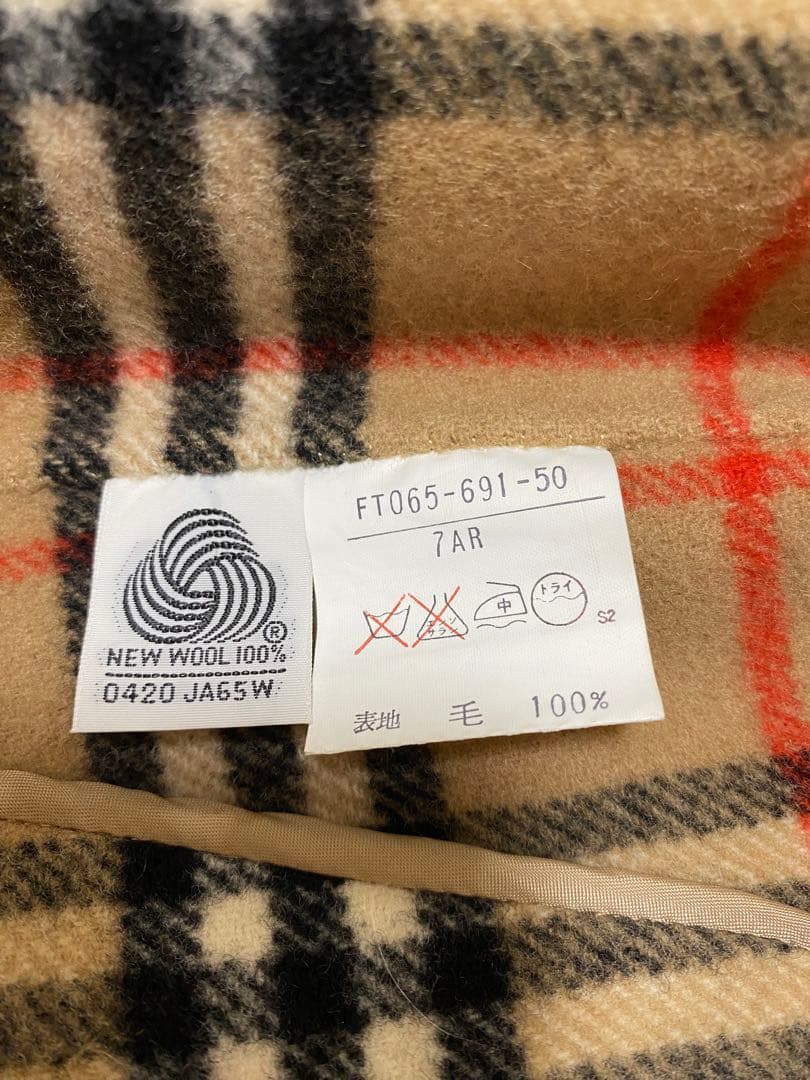 ダブルフェイス✨バーバリーズ　ダブルチェスターコート　ノバチェック　キャメル　S