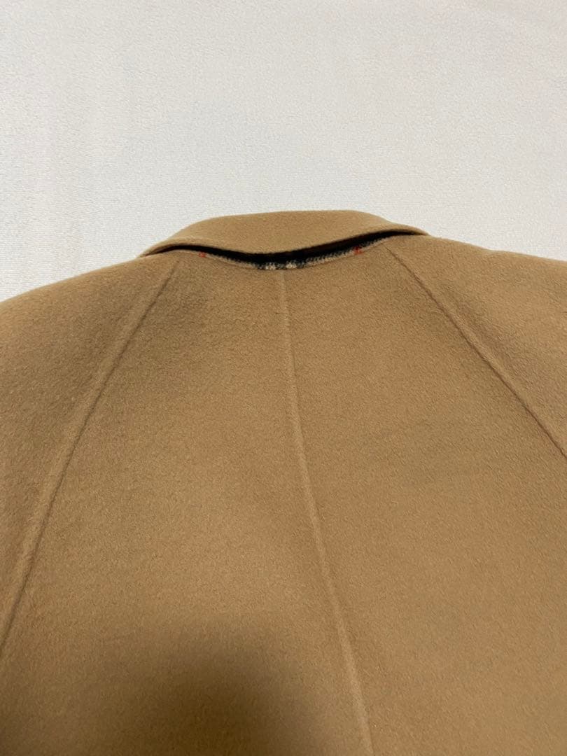 ダブルフェイス✨バーバリーズ　ダブルチェスターコート　ノバチェック　キャメル　S