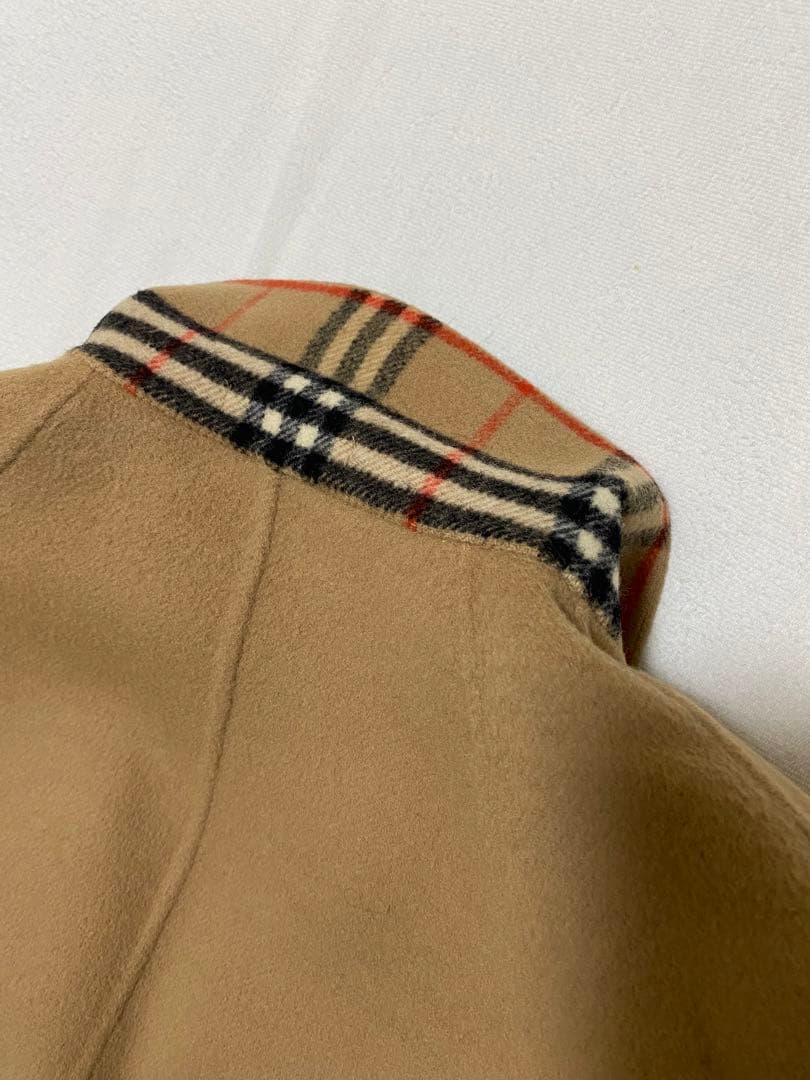 ダブルフェイス✨バーバリーズ　ダブルチェスターコート　ノバチェック　キャメル　S