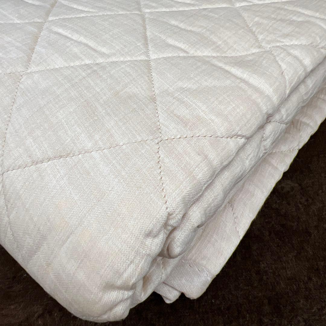 ウォッシャブル本麻敷きパッド　セミダブル　麻100% 新品　日本製