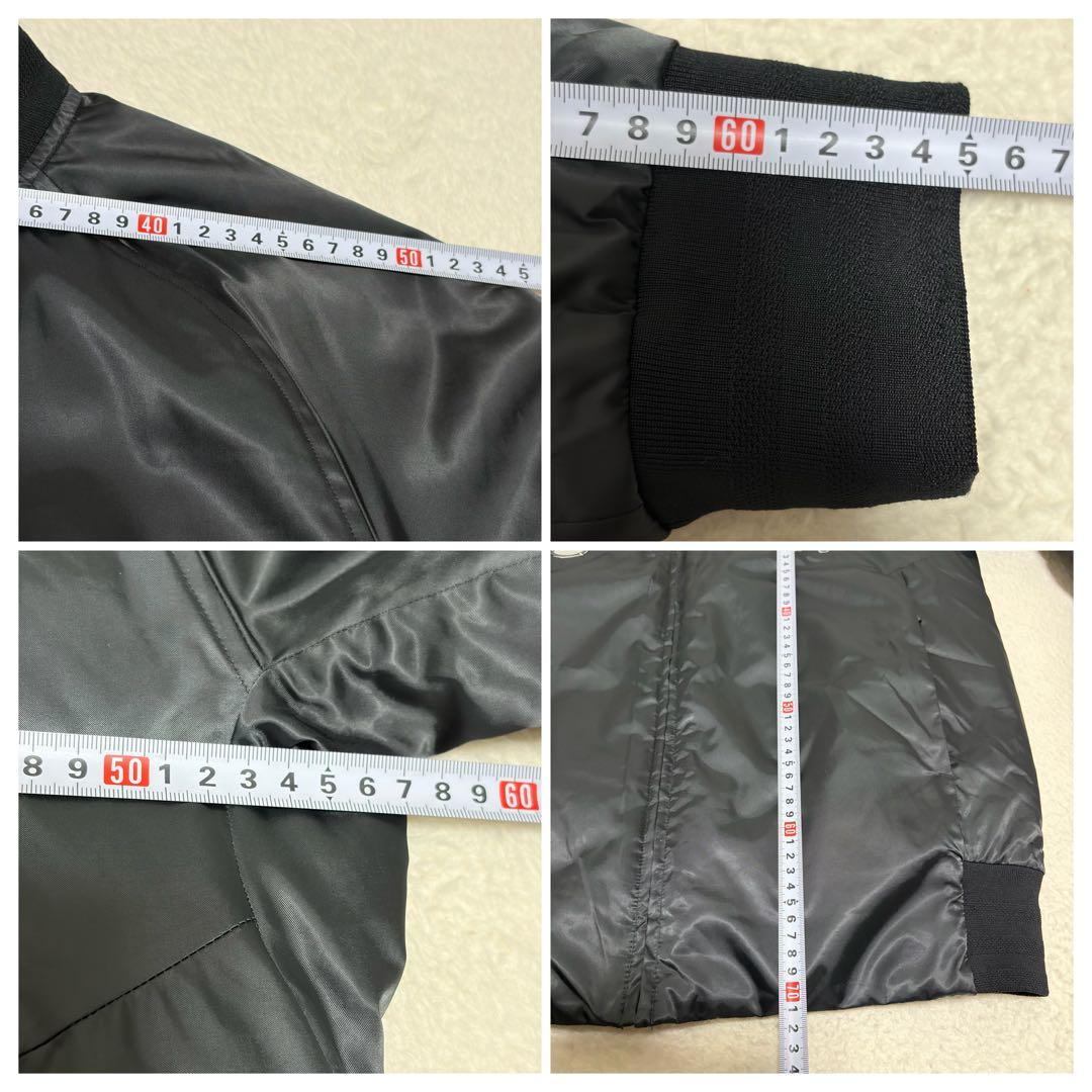 【希少サイズ、日本和柄刺繍】adidasオールブラックスカジャンオーバーサイズ