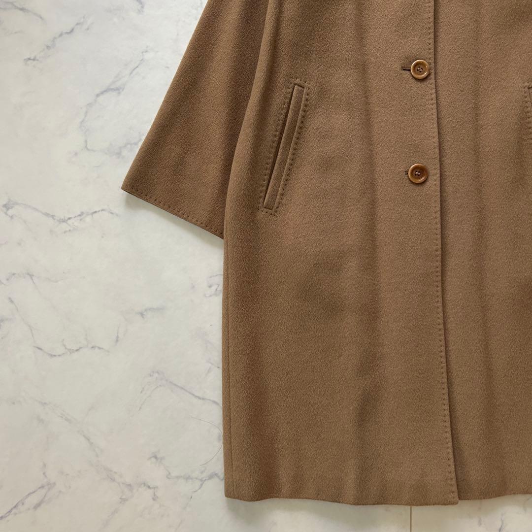 キャメル100% 最高級白タグ マックスマーラ ロングコート チェスターコート
