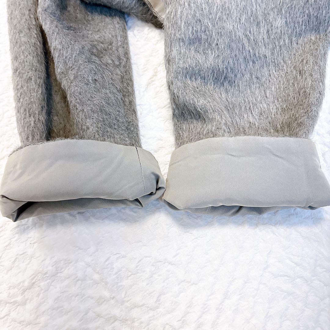 極美品✨MaxMara 最高級白タグ　アンゴラシャギーロングコート　グレー