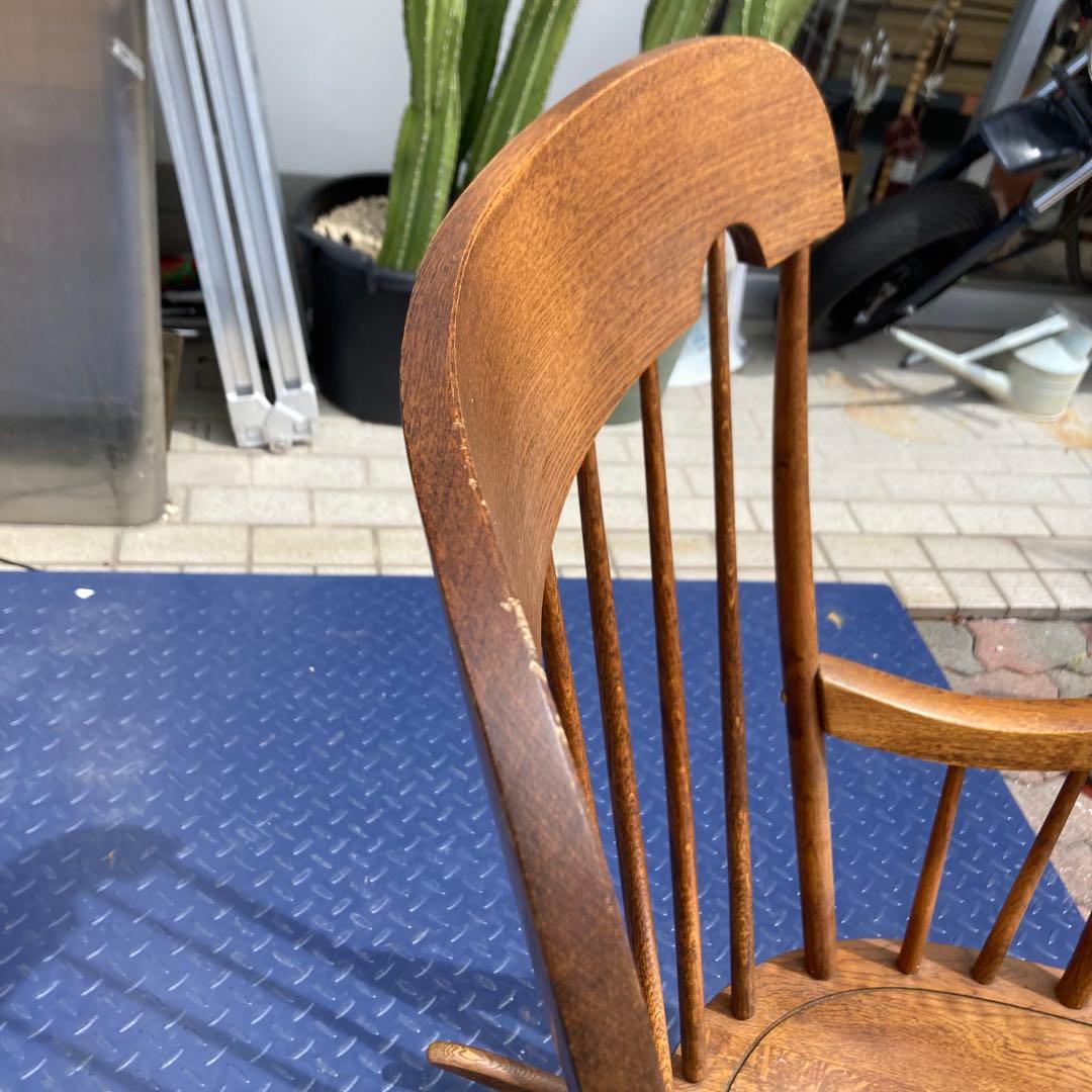 vintage キツツキ 木製ロッキングチェア ブラウン