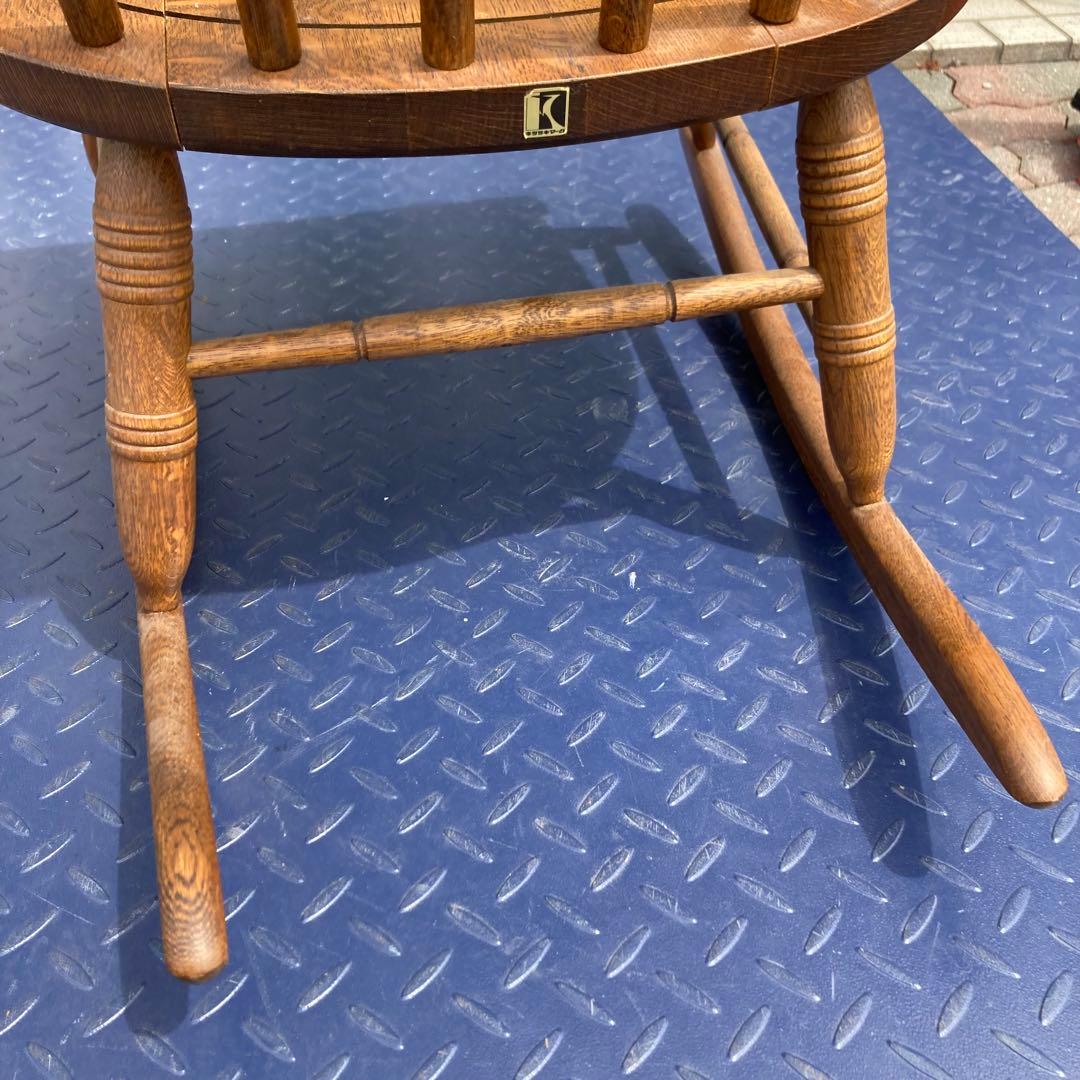 vintage キツツキ 木製ロッキングチェア ブラウン