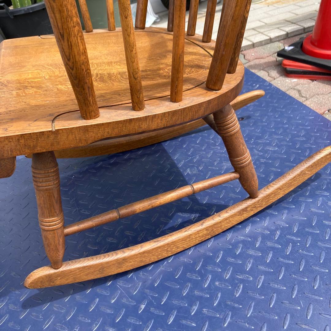 vintage キツツキ 木製ロッキングチェア ブラウン