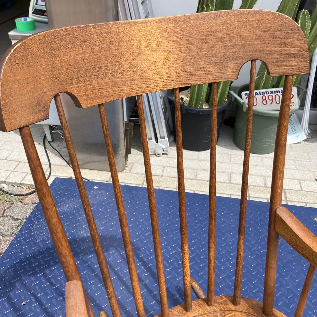 vintage キツツキ 木製ロッキングチェア ブラウン