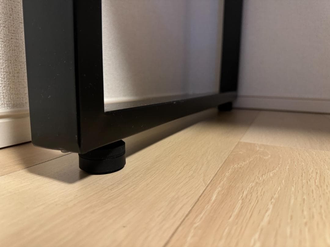 【簡単組立】IKEA イョルスタ天板 × ブラック脚 デスク 配線トレー付き