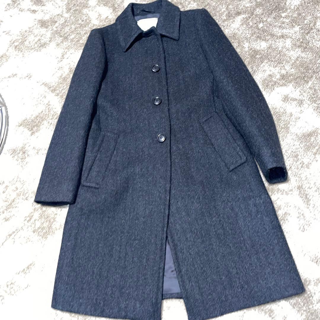 プラダ　ダークグレー コート　美品　レディース