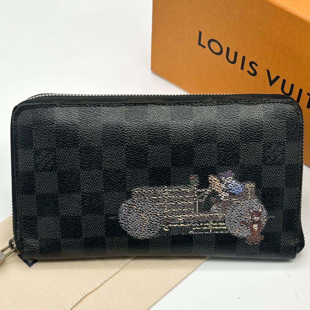 限定品 ルイヴィトン ジッピーオーガナイザー ダミエ イリュストレ ラウンド