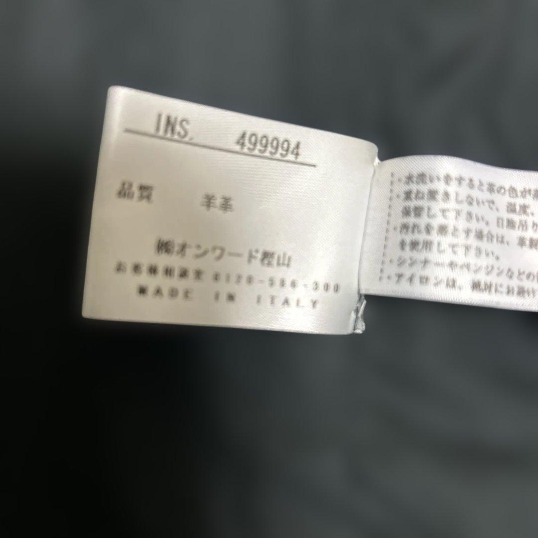 オンワード樫山　john varvatos レザージャケット　黒　ブルゾン　50