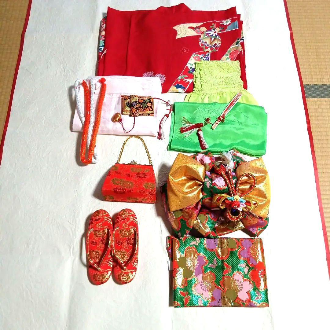 七五三　七歳　着物・結び帯・フルセット(17)