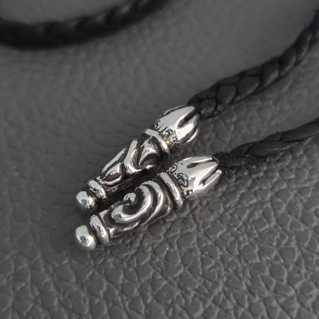 CHROME HEARTS クロムハーツ スクロールチップ レザーブレード