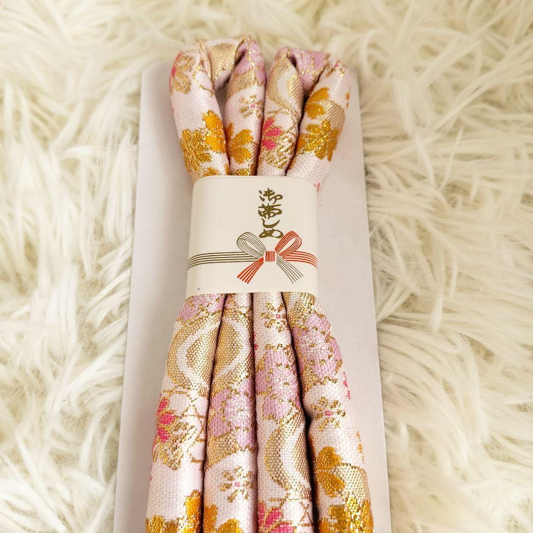 【7歳】七五三 はこせこセット 流水 小花 ホワイト ピンク系 日本製