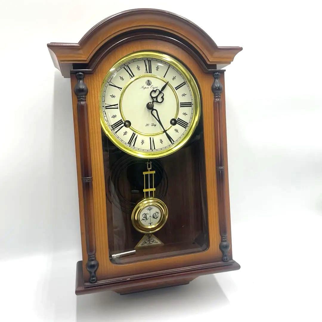 【昭和レトロ】 振り子式ゼンマイ掛時計