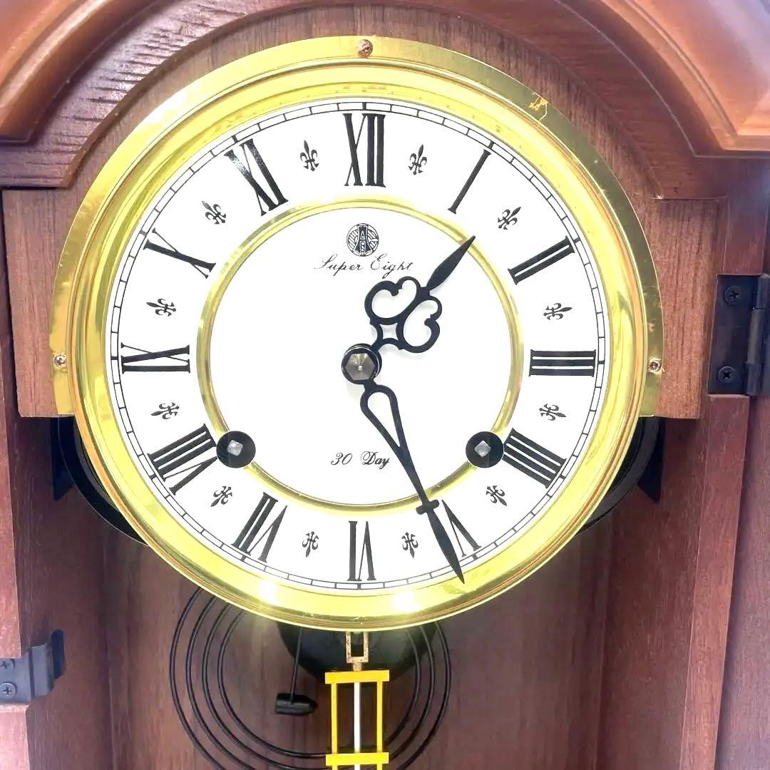 【昭和レトロ】 振り子式ゼンマイ掛時計