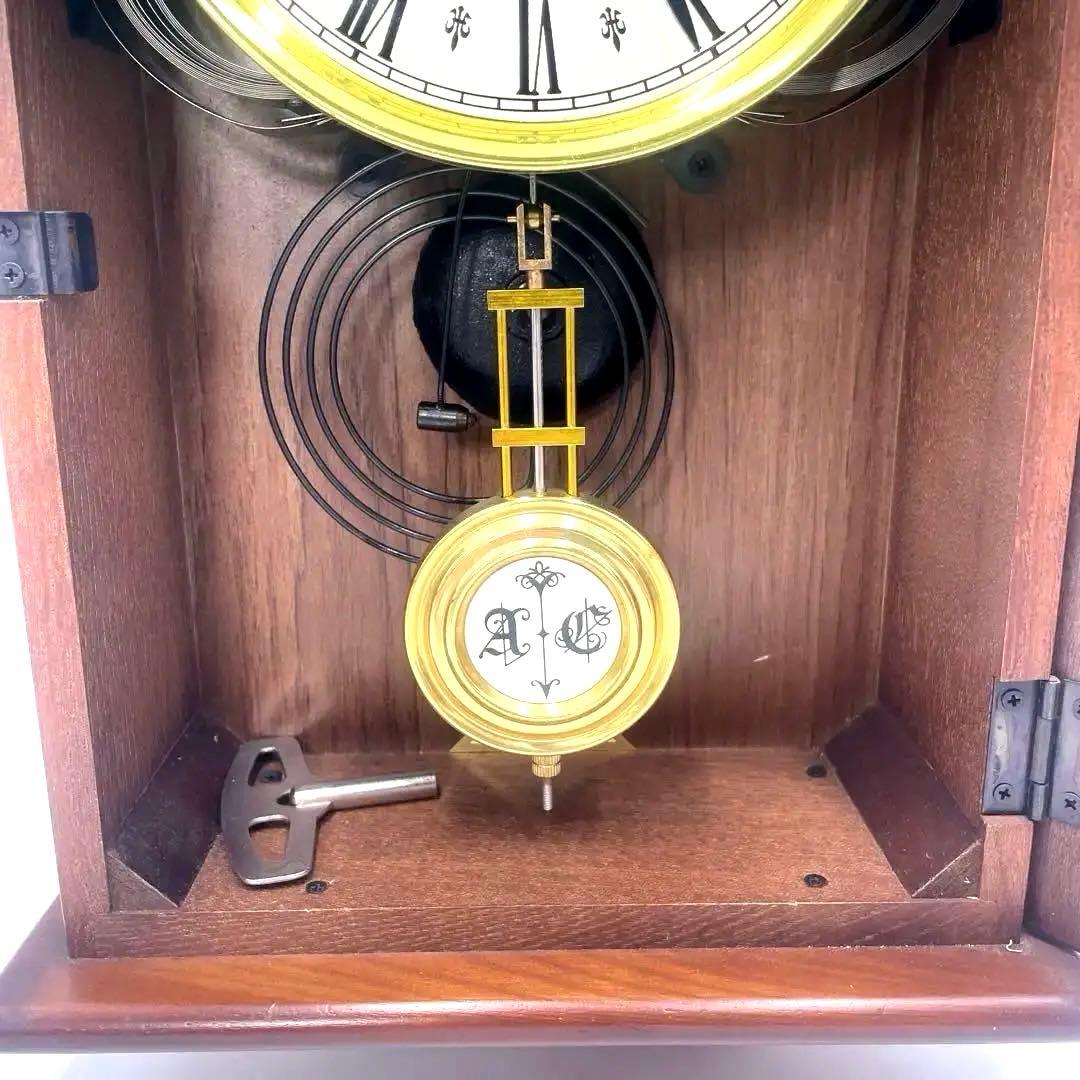 【昭和レトロ】 振り子式ゼンマイ掛時計