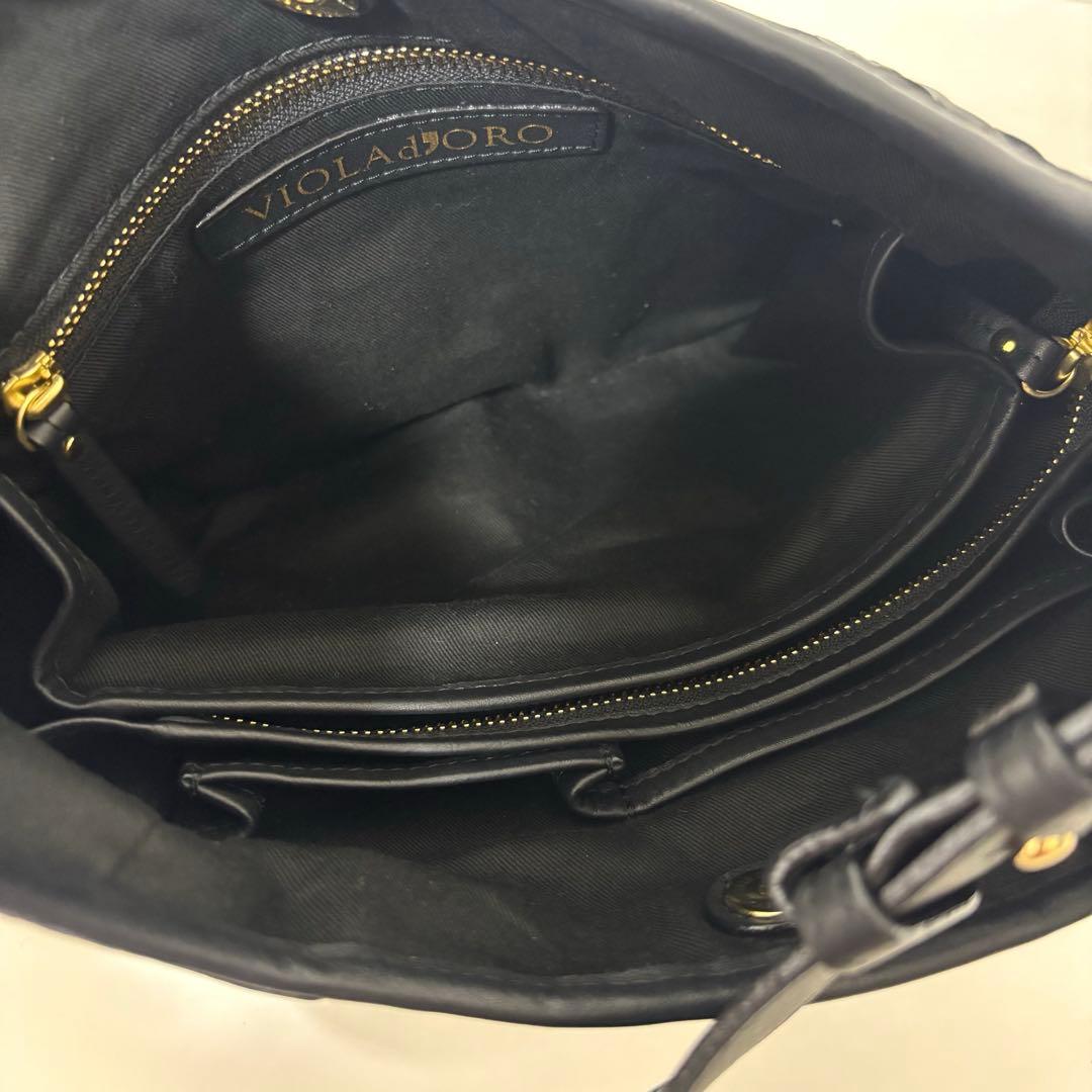 ヴィオラドーロ ハンドバッグ ワンショルダー MIRO レザー ブラック