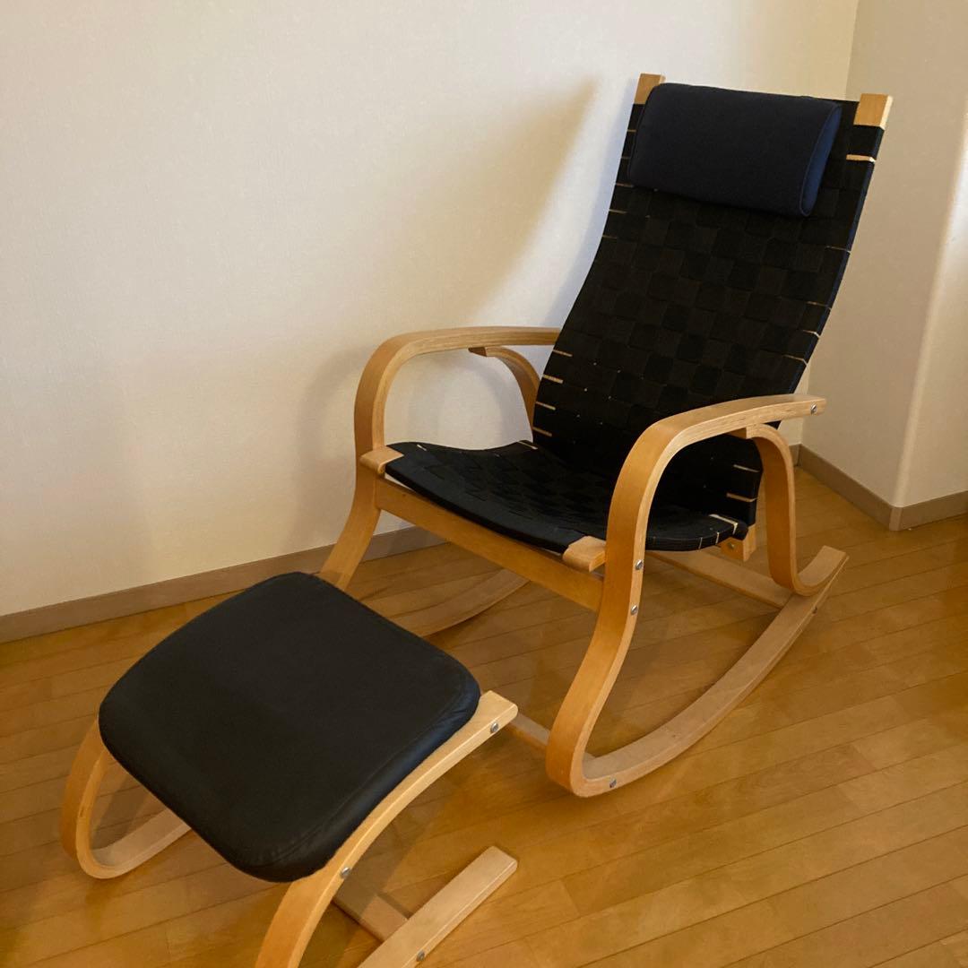 ★美品★ ロッキングチェア　オットマン　セット品　★直接お引取りorたのめる便★
