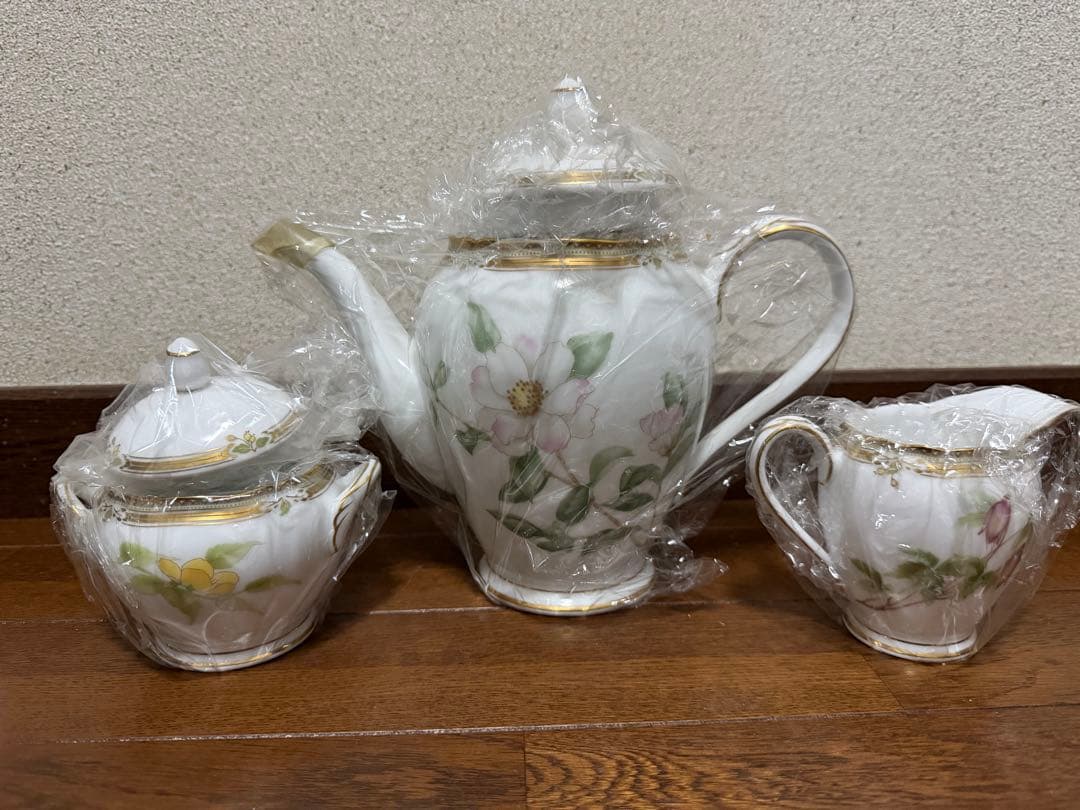 ノリタケ　ガラコンテッサ　ポット　クリーマー　シュガーポット