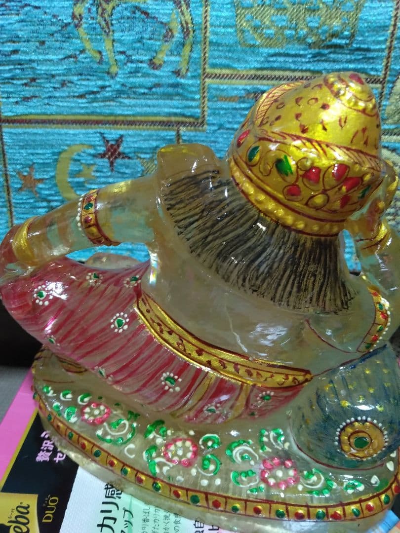 レア　浄化力抜群　マニカラン水晶　ガネーシャ　虹入り　願い事叶う