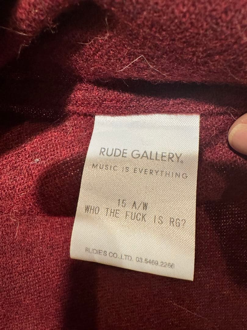 RUDE GALLERY バーガンディ 長袖シャツ