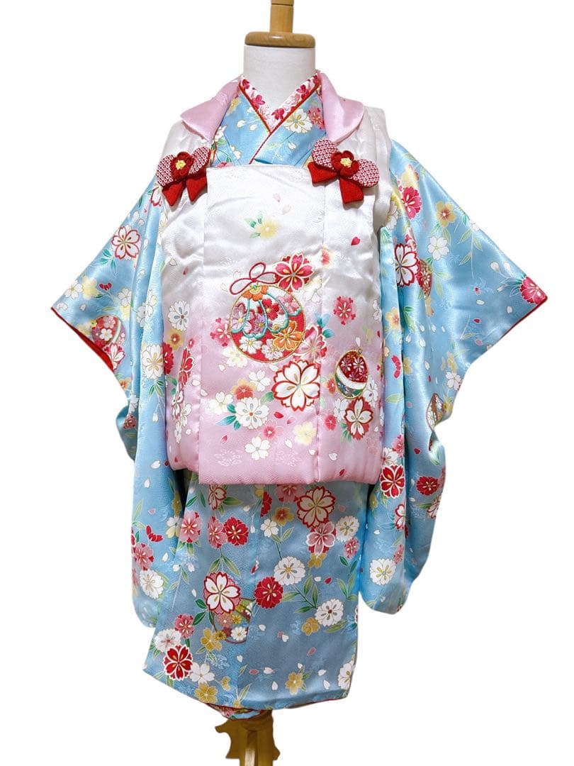 正絹フルセット♡七五三　3歳　女の子　一式　水色