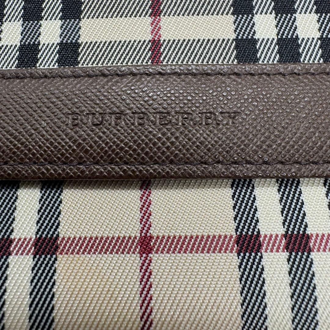 美品　BURBERRY 三つ折り財布 ノバチェック レザー ウォレット