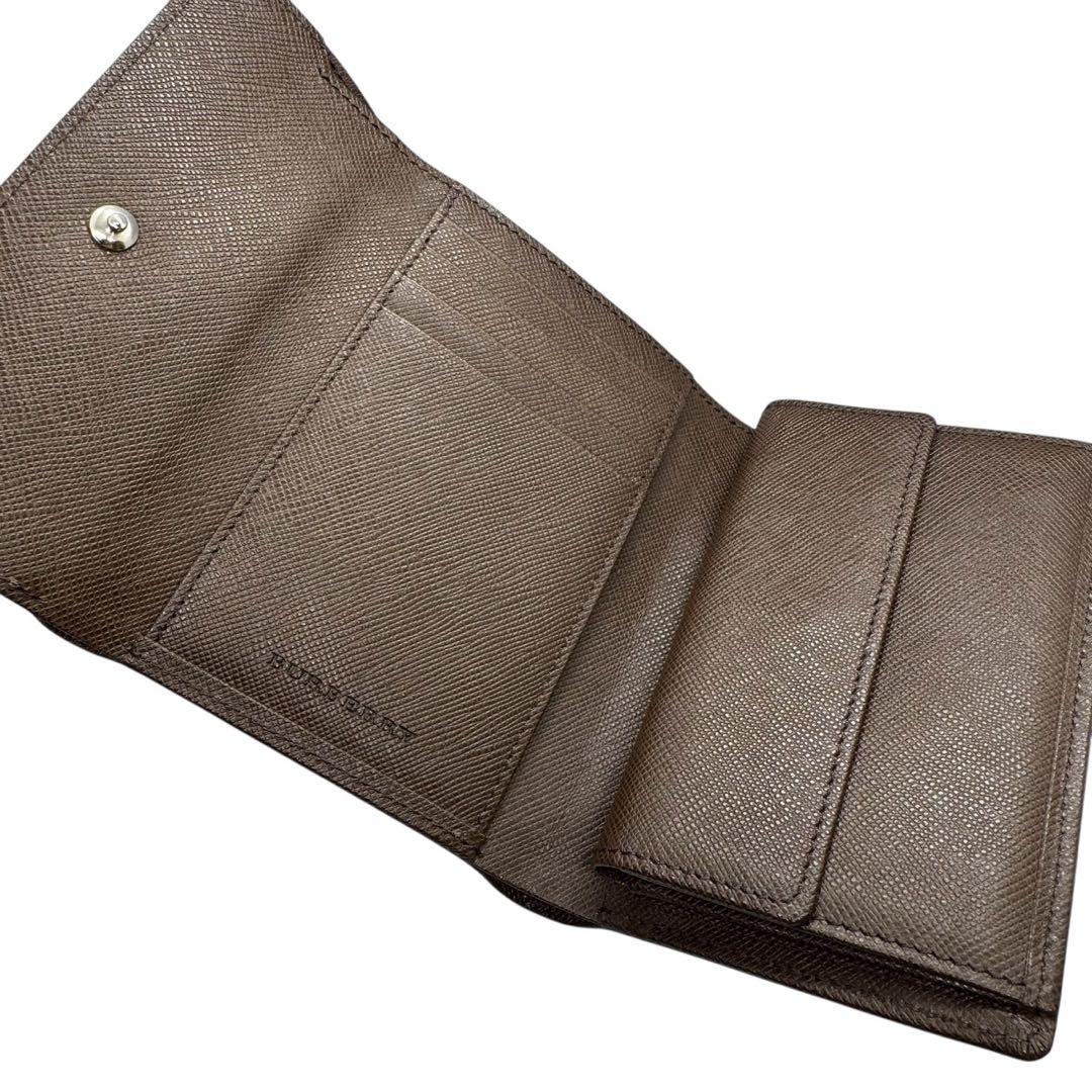 美品　BURBERRY 三つ折り財布 ノバチェック レザー ウォレット