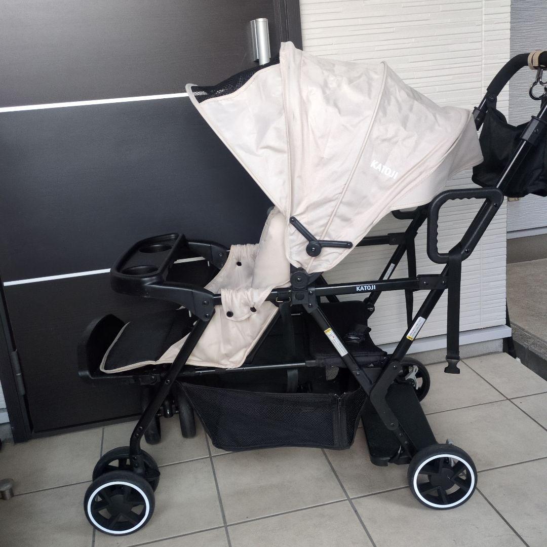 【lateski様レインカバーなし】カトージ　2人でゴー　2人乗りベビーカー