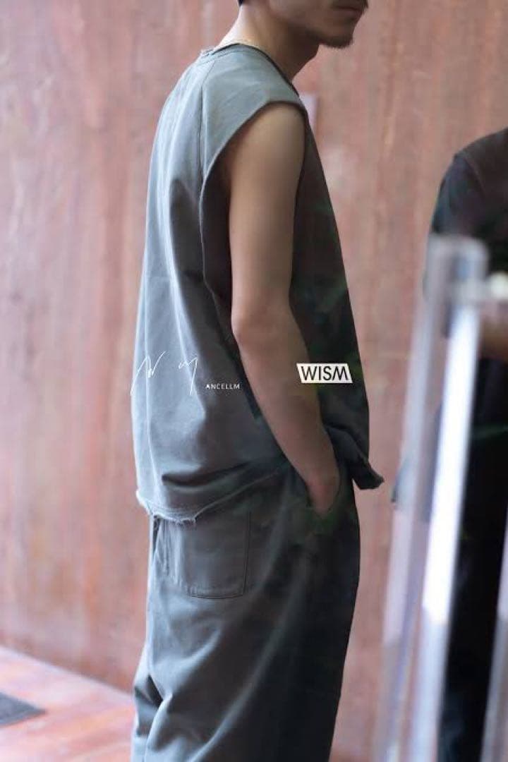 ancellm SLEEVELESS AGING T-SHIRT WISM別注