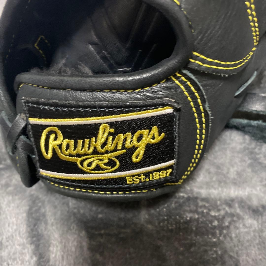 Rawlings 軟式グローブ 黒/黄色