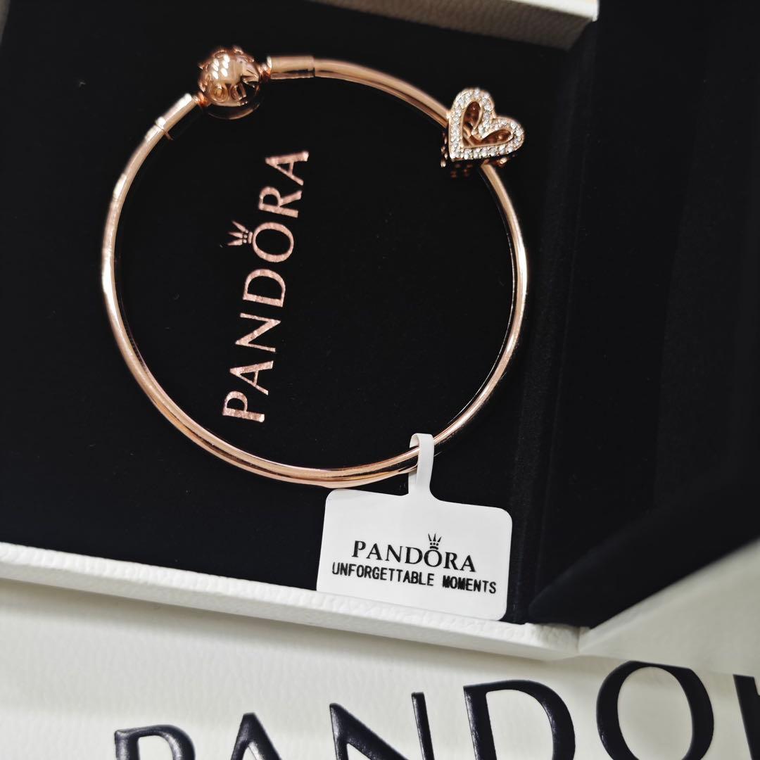 PANDORA ハートチャーム ブレスレット
