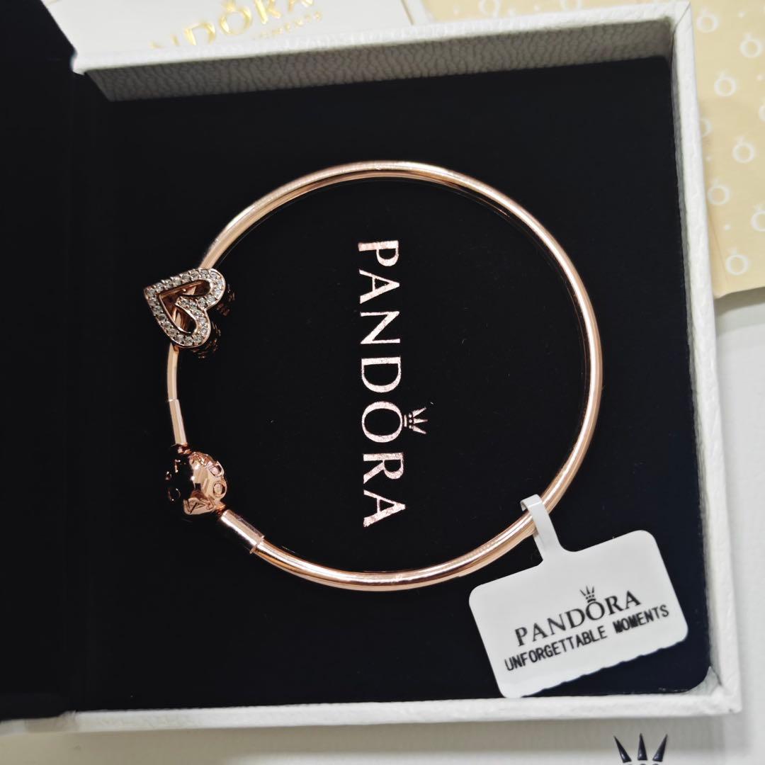 PANDORA ハートチャーム ブレスレット