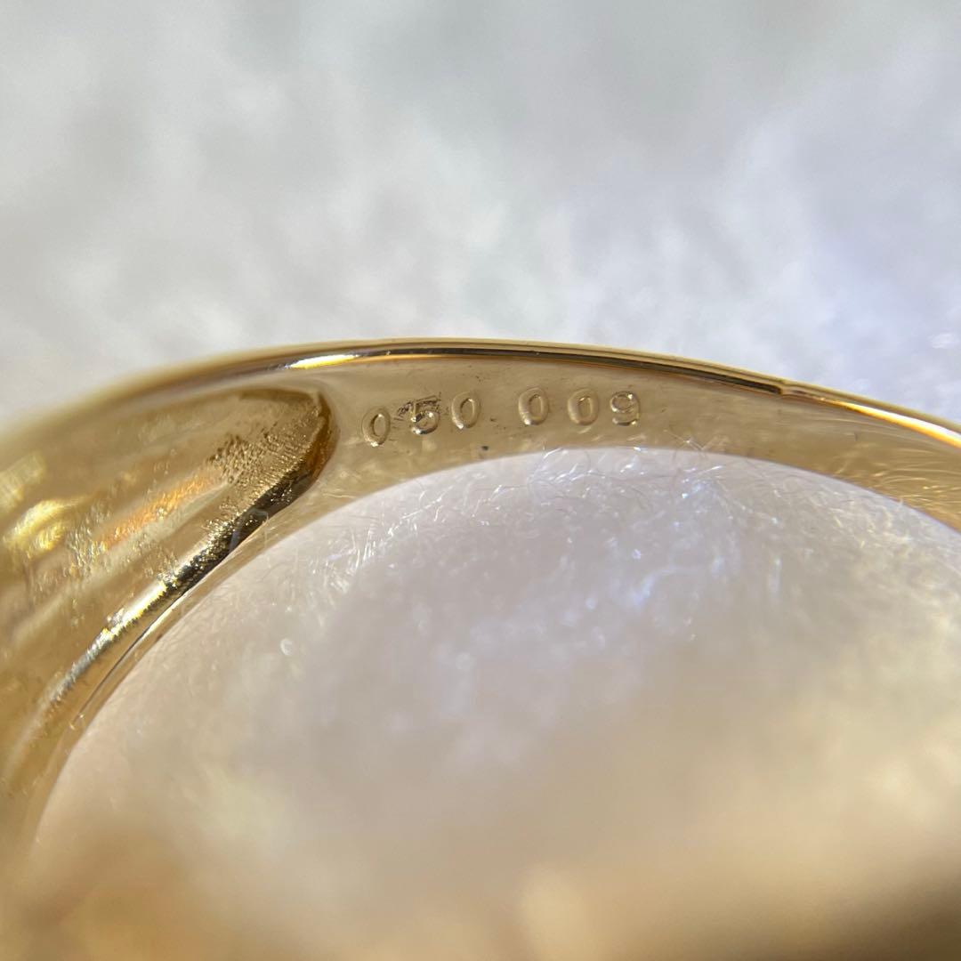 k18 サファイア ダイヤモンド リング 18金 デザイン 指輪 美品