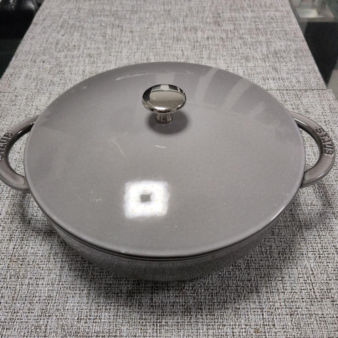 STAUB ストウブ ホーロー鍋 グレー 24cm