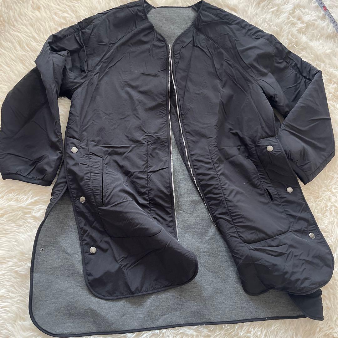 Wrapin nine9 完売品黒サイドスリットオーバーサイズコートジャケット