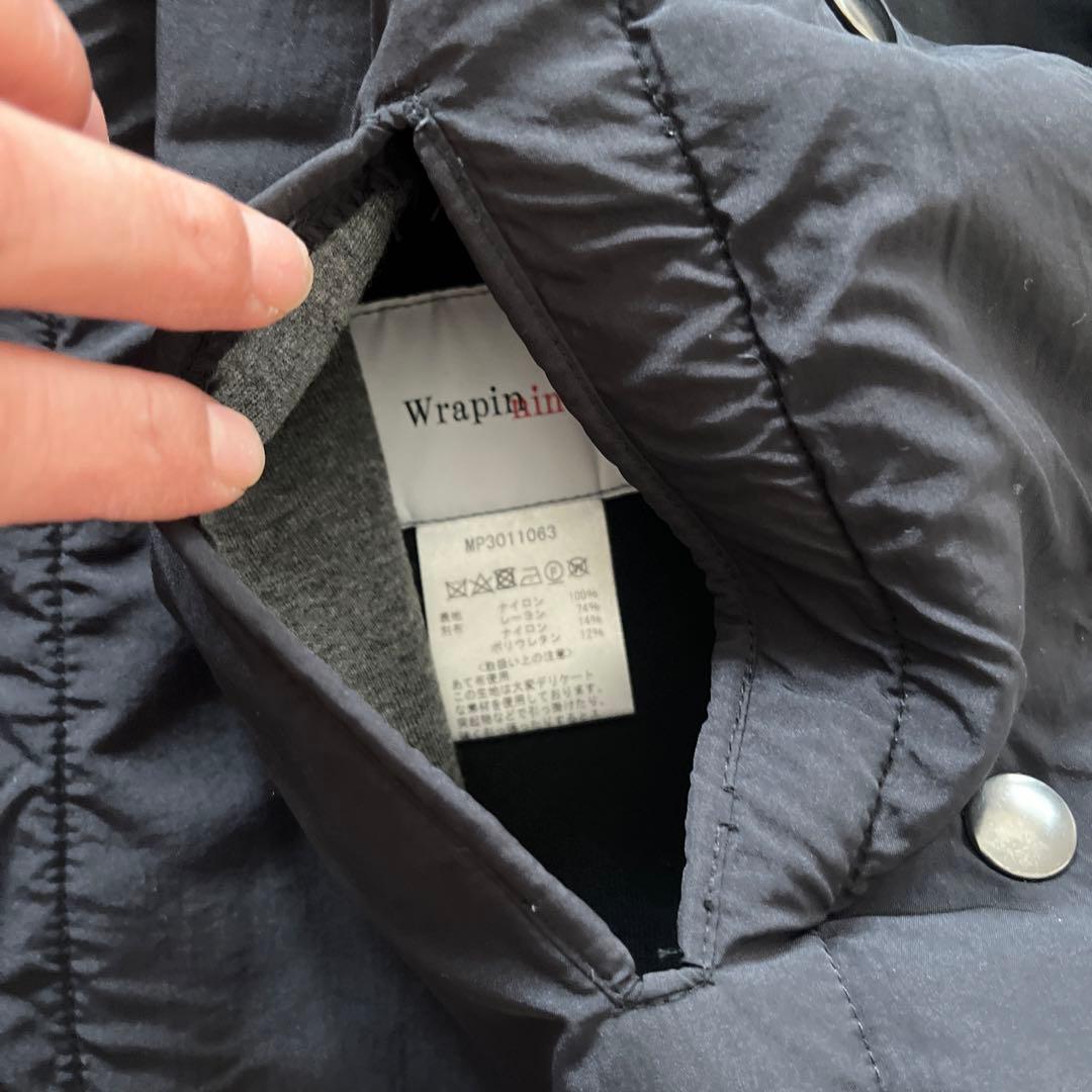 Wrapin nine9 完売品黒サイドスリットオーバーサイズコートジャケット