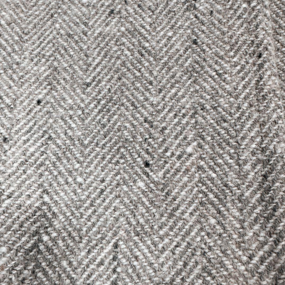 近年 マーガレットハウエル ネップヘリンボーン ツイード ラグランコート ロング